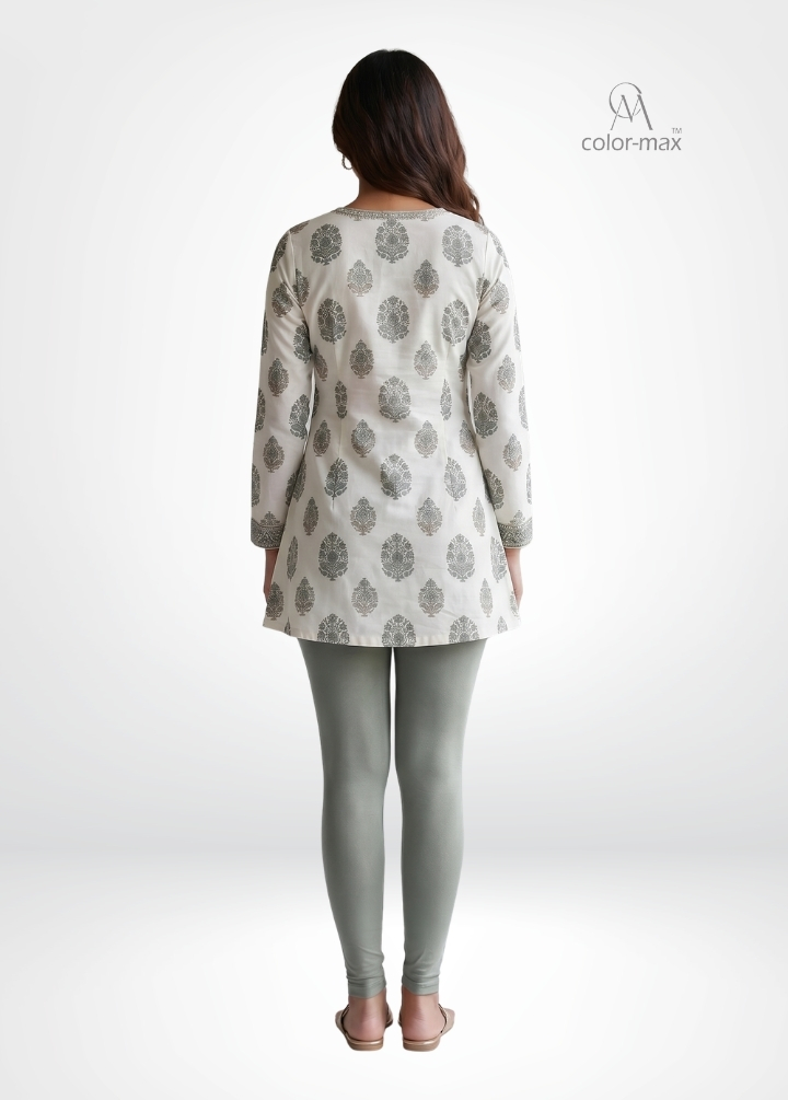 LIGHT GREY - Imported premium Nylon/Polyester Shimmer Leggings - Hover
